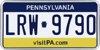 PA license plate LRW9790