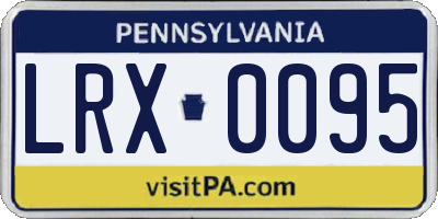 PA license plate LRX0095