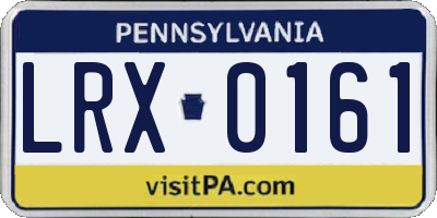 PA license plate LRX0161