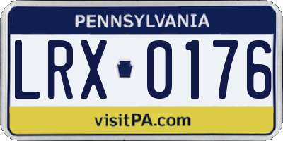 PA license plate LRX0176