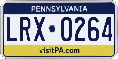 PA license plate LRX0264