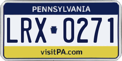 PA license plate LRX0271