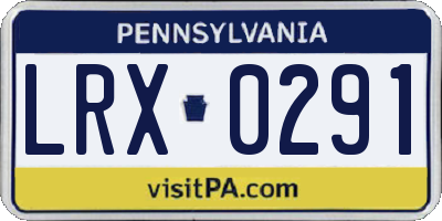 PA license plate LRX0291