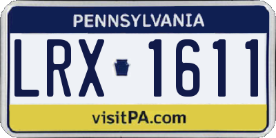 PA license plate LRX1611