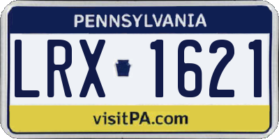PA license plate LRX1621