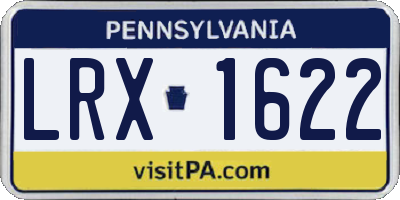 PA license plate LRX1622