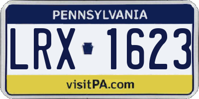 PA license plate LRX1623