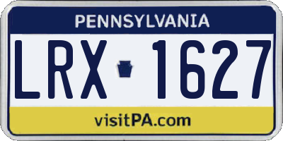 PA license plate LRX1627