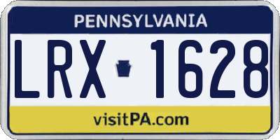 PA license plate LRX1628
