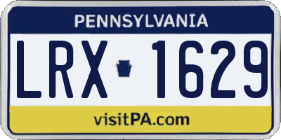 PA license plate LRX1629