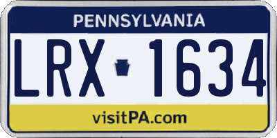 PA license plate LRX1634