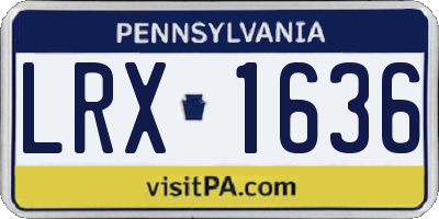 PA license plate LRX1636
