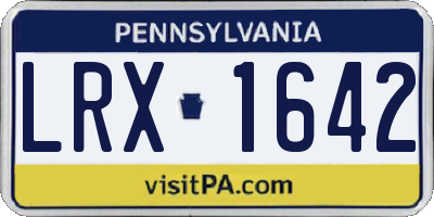 PA license plate LRX1642