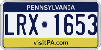 PA license plate LRX1653