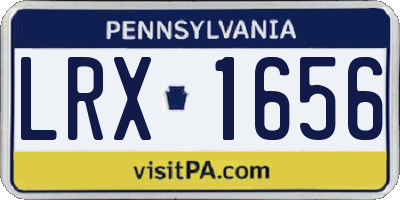 PA license plate LRX1656