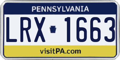 PA license plate LRX1663