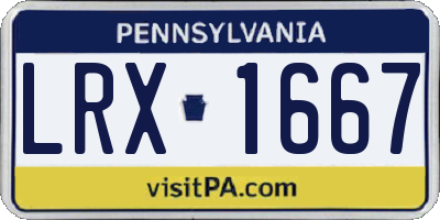 PA license plate LRX1667