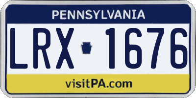 PA license plate LRX1676