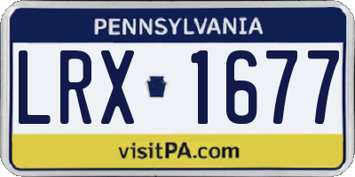 PA license plate LRX1677
