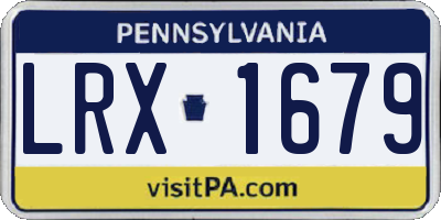 PA license plate LRX1679