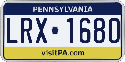 PA license plate LRX1680