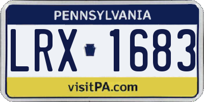 PA license plate LRX1683