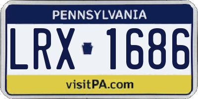 PA license plate LRX1686