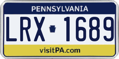 PA license plate LRX1689