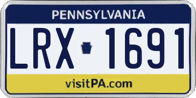 PA license plate LRX1691