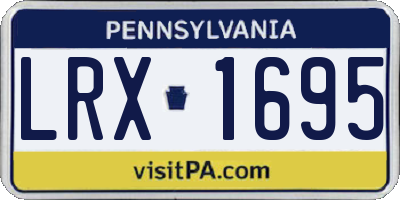 PA license plate LRX1695