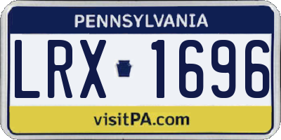 PA license plate LRX1696