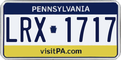 PA license plate LRX1717