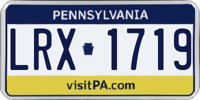PA license plate LRX1719