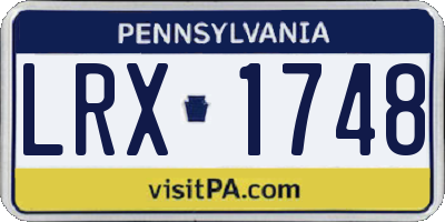 PA license plate LRX1748