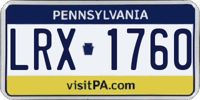PA license plate LRX1760