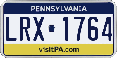 PA license plate LRX1764