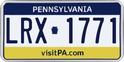 PA license plate LRX1771