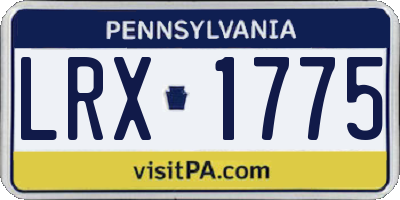 PA license plate LRX1775
