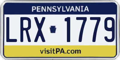 PA license plate LRX1779