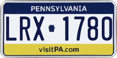 PA license plate LRX1780