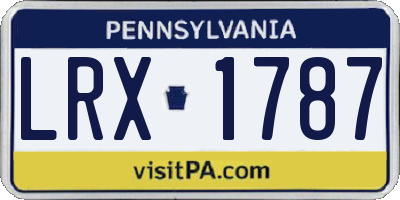 PA license plate LRX1787