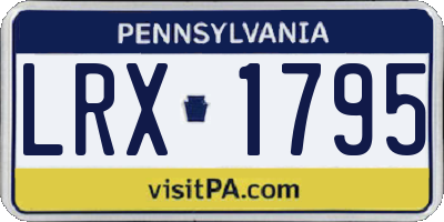PA license plate LRX1795