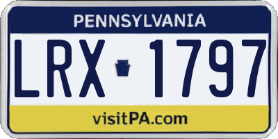 PA license plate LRX1797