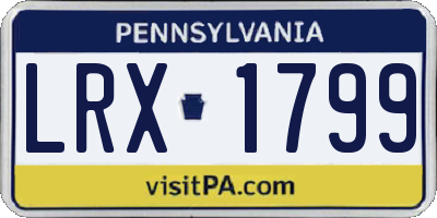 PA license plate LRX1799