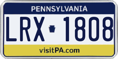 PA license plate LRX1808