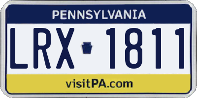 PA license plate LRX1811