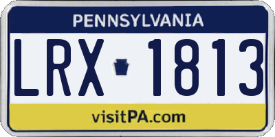 PA license plate LRX1813