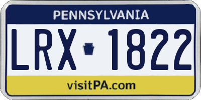 PA license plate LRX1822