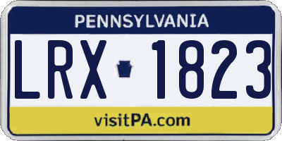 PA license plate LRX1823