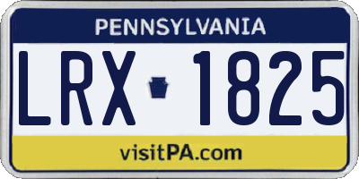 PA license plate LRX1825